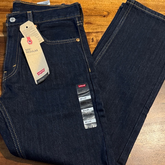 Levi's Men's Straight Jeans - Dark Blue - Picture 4 of 4